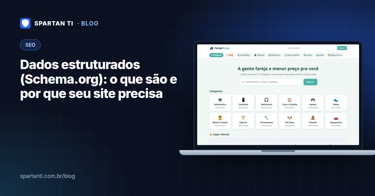 Resultado de busca no Google mostrando estrelas de avaliação, preço e perguntas expandidas abaixo do título de um site