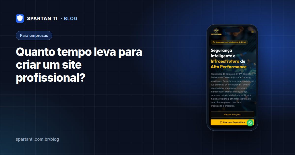 Linha do tempo de um projeto de site com as fases de briefing, conteúdo, layout, desenvolvimento, revisão e publicação